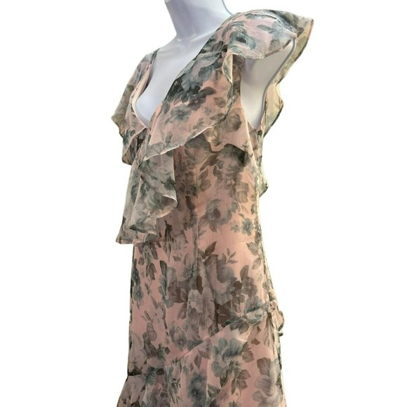 Keepsake the Label Women's Revolve Sweet Love Asymmetrical Hem Dress Size Medium - Picture 5 of 7